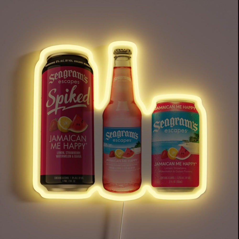 Jamaican Me Happy Pack Rgb Led Neon Sign - Custom LED neon sign front view