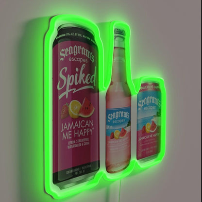 Jamaican Me Happy Pack Rgb Led Neon Sign - LED neon sign close-up detail
