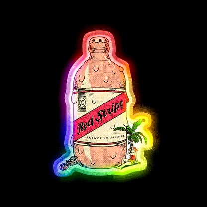 Jamaican Red Stripe Beer Bar Decor Led Neon Sign Rgb Color - LED neon sign close-up detail