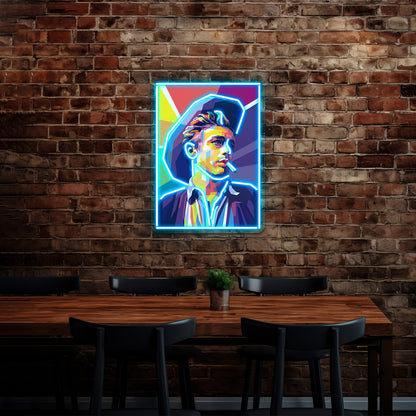 James B Dean Pop Artwork Room Lights Neon