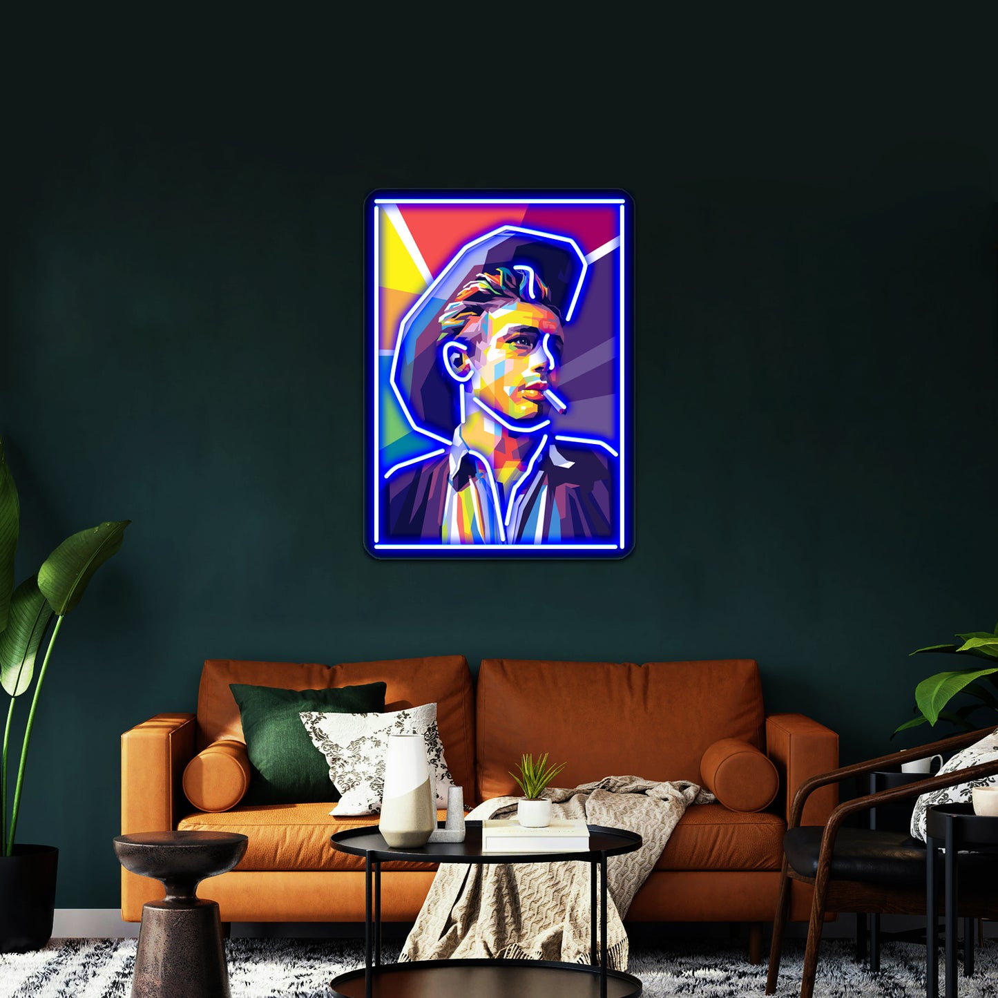 James B Dean Pop Artwork Room Lights Neon