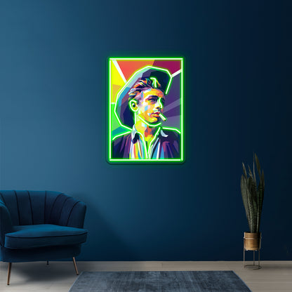 James B Dean Pop Artwork Room Lights Neon