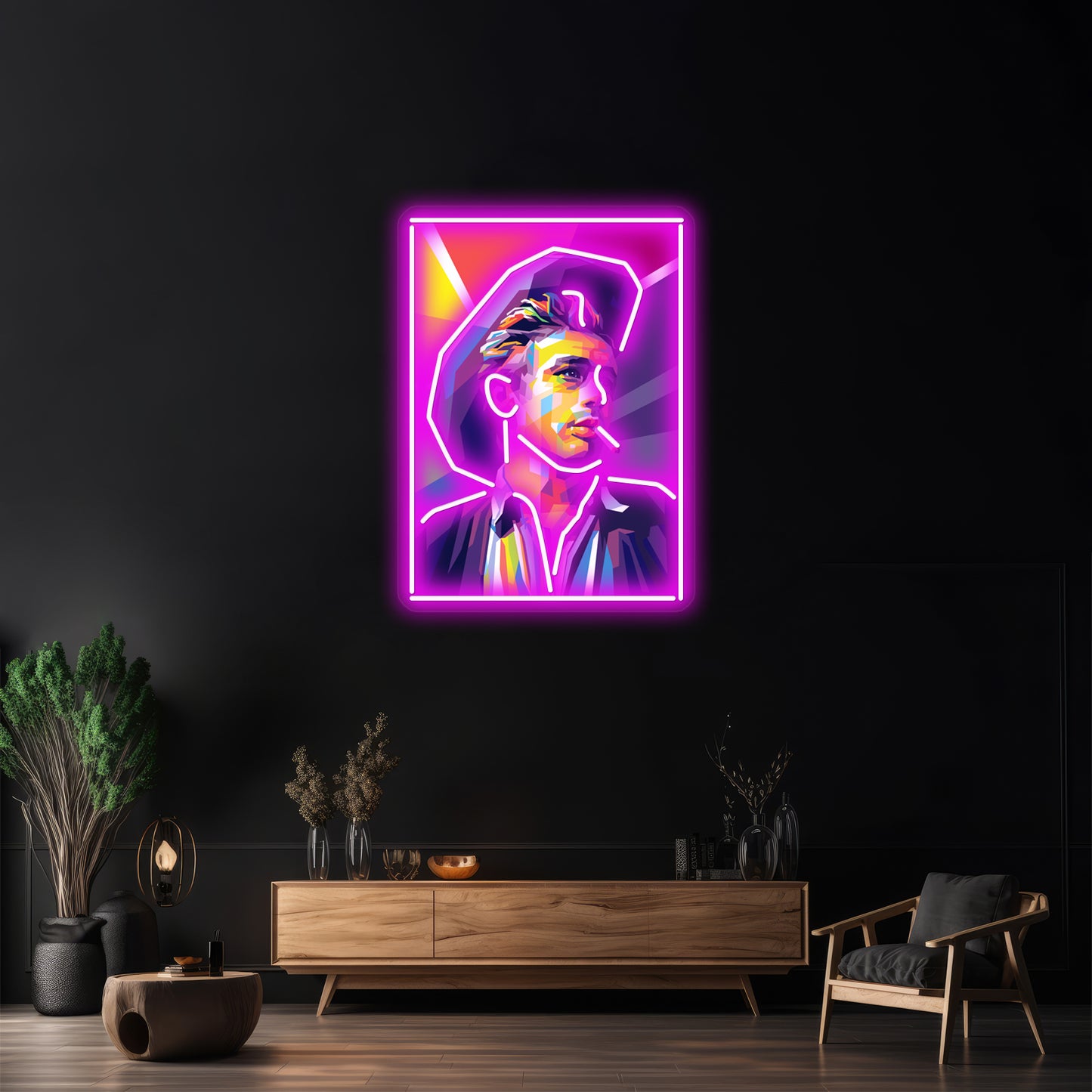 James B Dean Pop Artwork Room Lights Neon