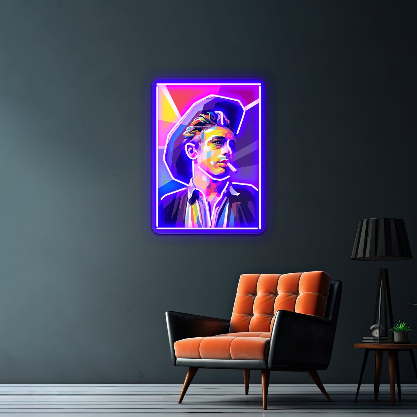 James B Dean Pop Artwork Room Lights Neon