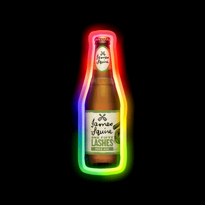 James Squire Beer Bar Decor Led Neon Sign Rgb Color - LED neon sign close-up detail