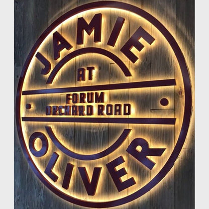 Jamie Oliver 3D Backlit Channel Letters Led Light Sign - Shineneon