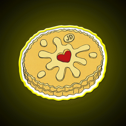 Jammy Dodger Snack Food Led Neon Sign Rgb Color - Custom LED neon sign front view