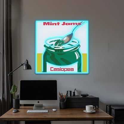 Jams Of Mint Japanese Jazz Fusion Album 1982 Artwork Room Lights Neon