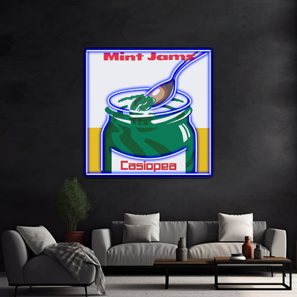 Jams Of Mint Japanese Jazz Fusion Album 1982 Artwork Room Lights Neon