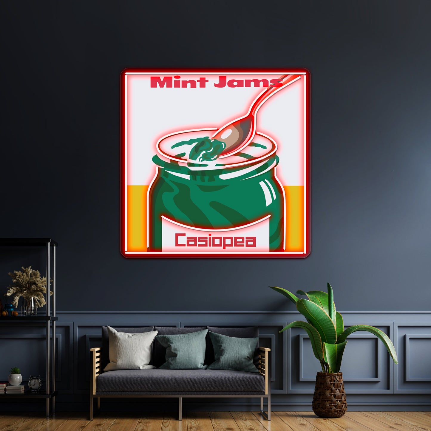 Jams Of Mint Japanese Jazz Fusion Album 1982 Artwork Room Lights Neon