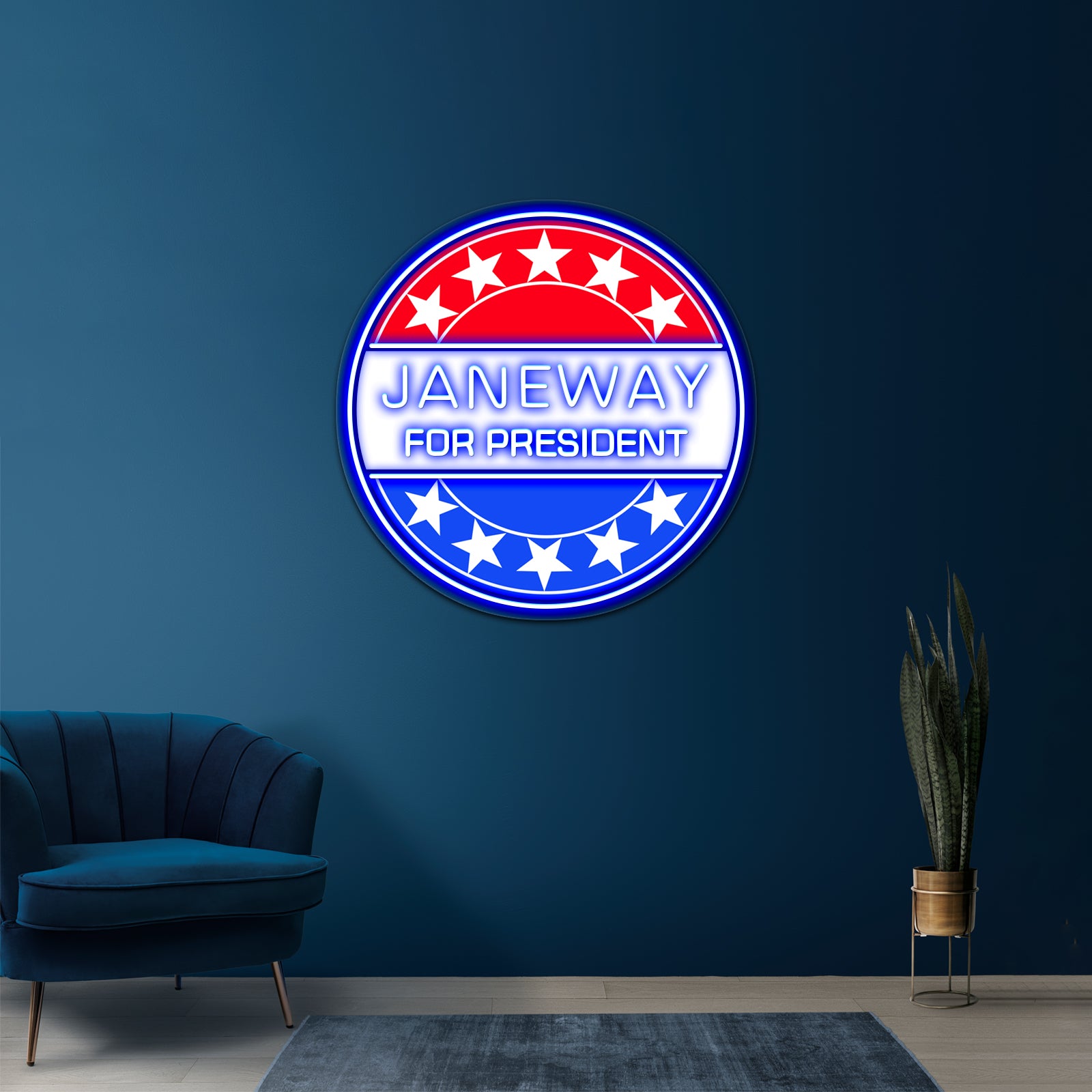 Janeway For President Artwork Room Lights Neon - LED neon sign view 5