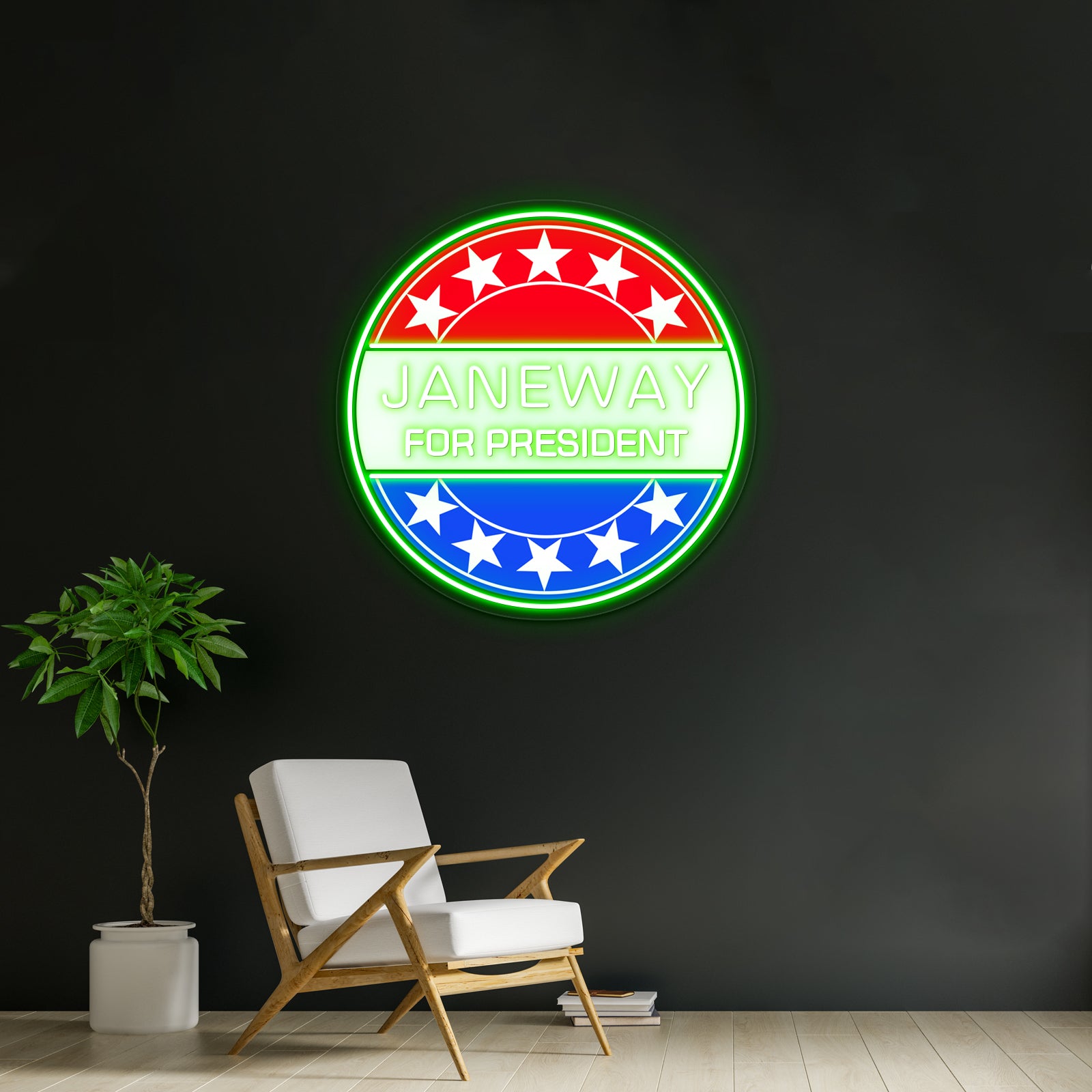 Janeway For President Artwork Room Lights Neon - LED neon sign view 9