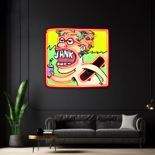 Jank Alt Cover With Skateboard Artwork Room Lights Neon