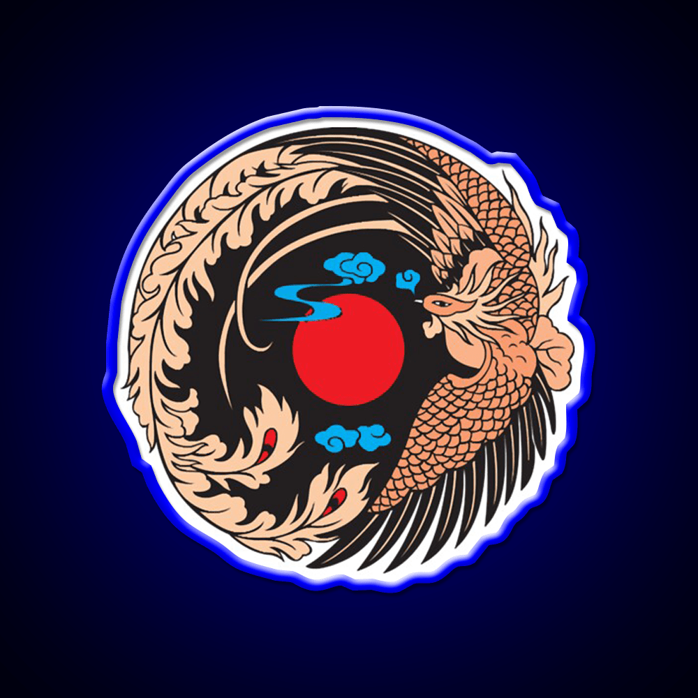 Japanese Crane Bird Symbol Asian Cultural Led Neon Sign Rgb Color - Shineneon