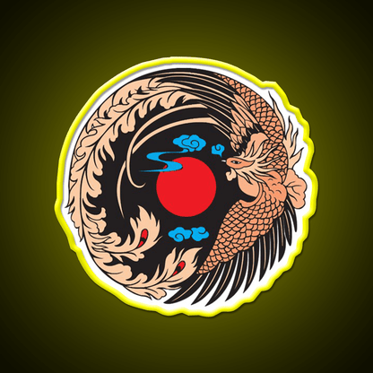 Japanese Crane Bird Symbol Asian Cultural Led Neon Sign Rgb Color - Shineneon