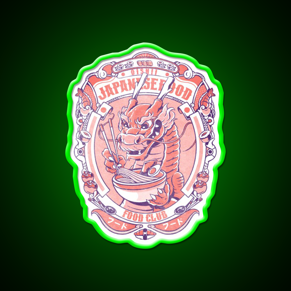 Japanese Food Club Led Neon Sign Chinese Food Rgb Color