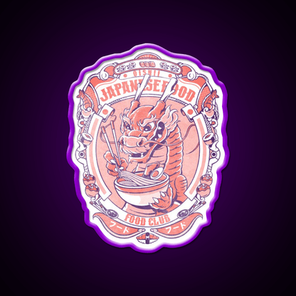Japanese Food Club Led Neon Sign Chinese Food Rgb Color - Shineneon