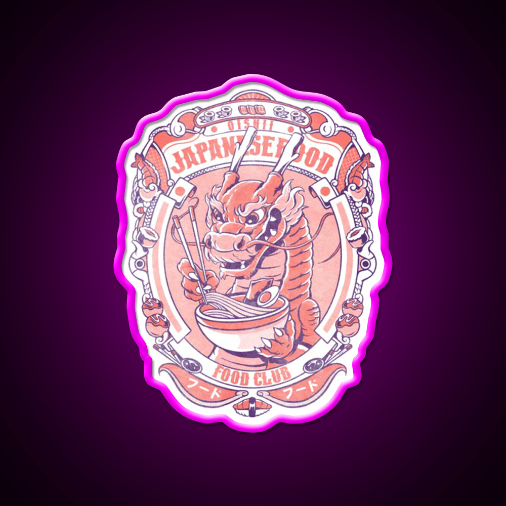 Japanese Food Club Led Neon Sign Chinese Food Rgb Color - Shineneon