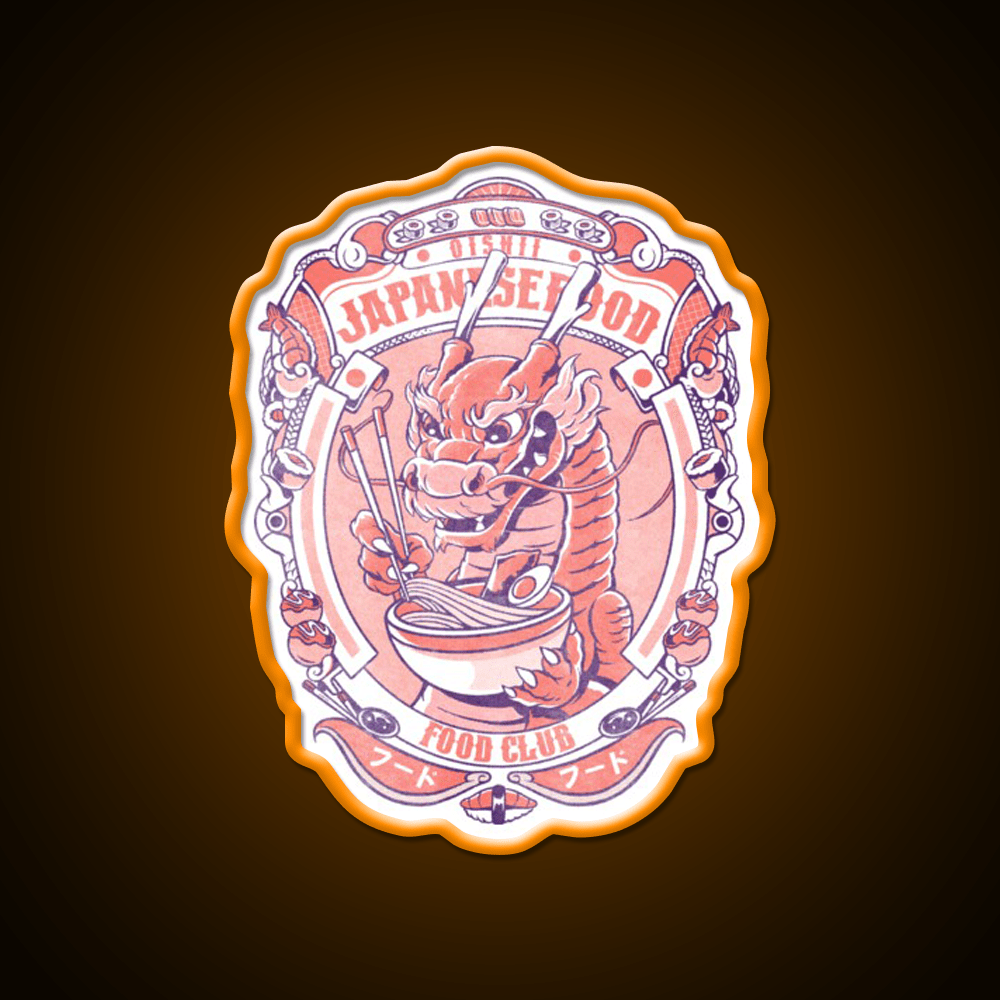 Japanese Food Club Led Neon Sign Chinese Food Rgb Color - Shineneon