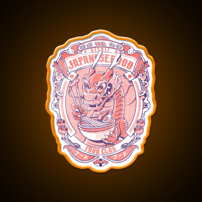Japanese Food Club Led Neon Sign Chinese Food Rgb Color - Shineneon