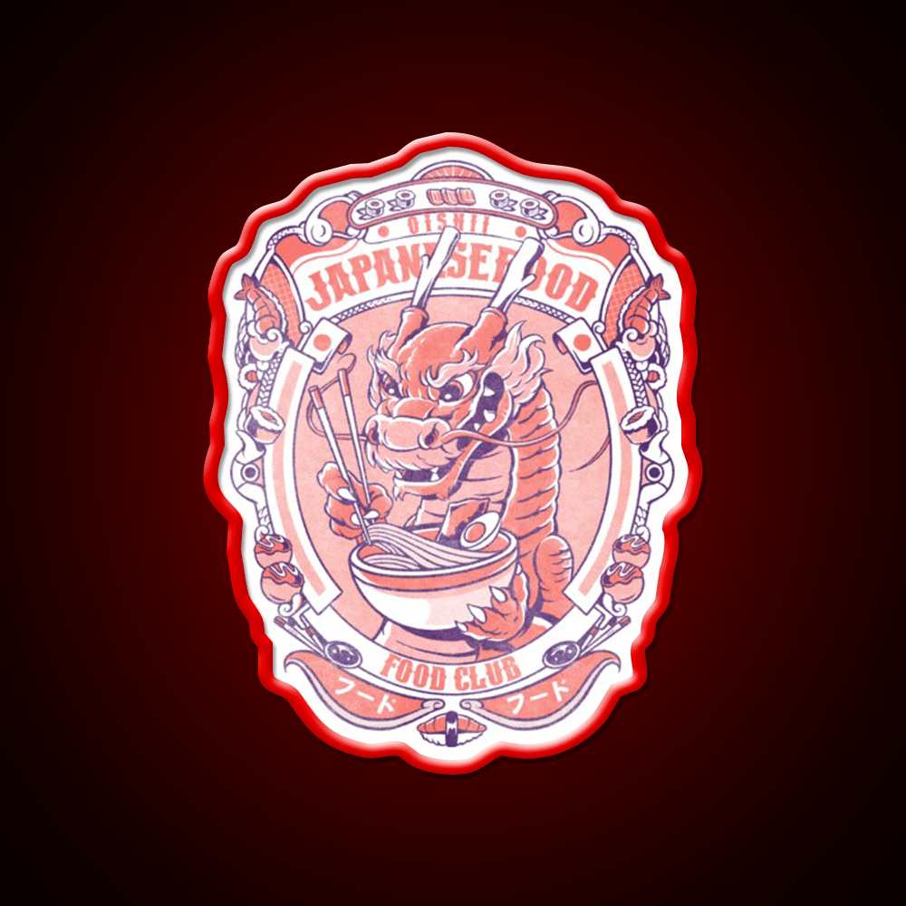 Japanese Food Club Led Neon Sign Chinese Food Rgb Color - Shineneon