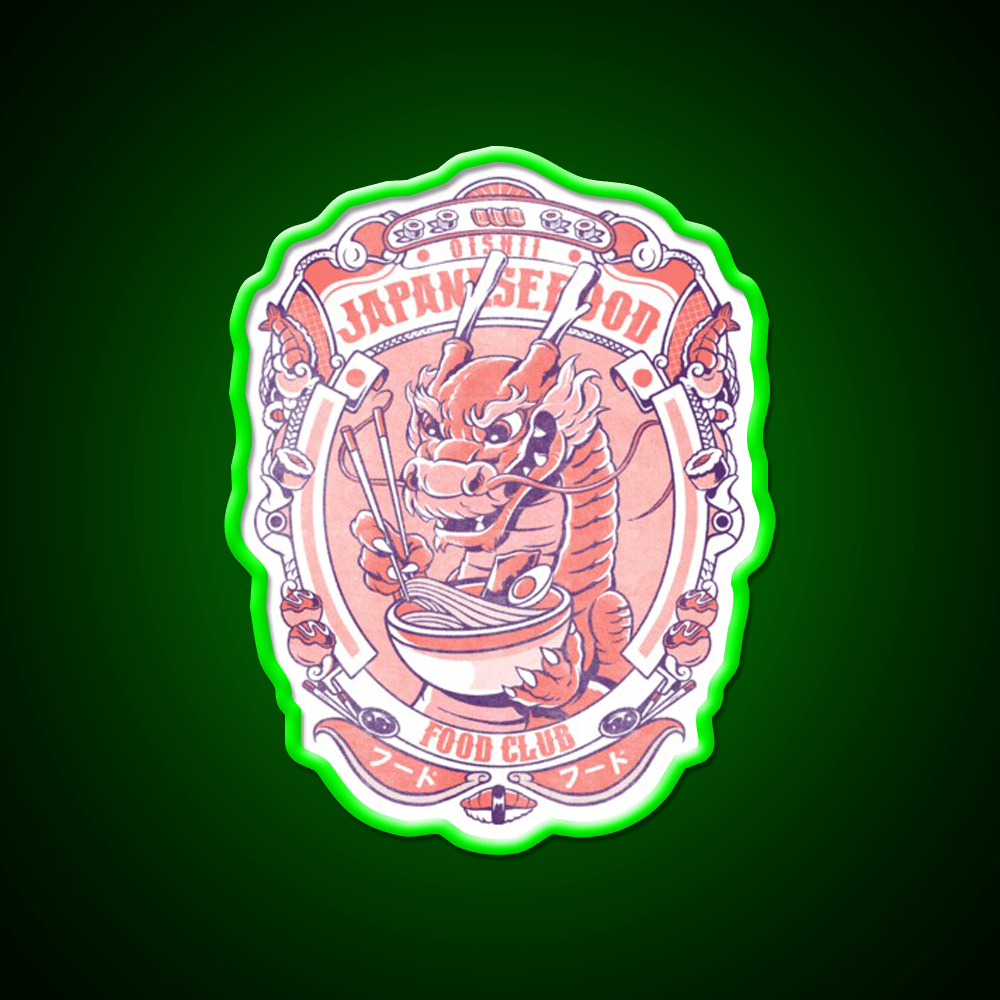 Japanese Food Club Led Neon Sign Chinese Food Rgb Color - Shineneon
