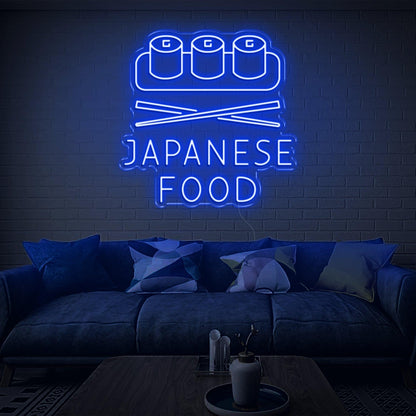 Japanese Food Sushi Chopsticks Warm Yellow Led Neon Sign For Restaurant Decor | Shineneon