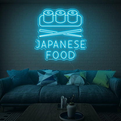 Japanese Food Sushi Chopsticks Warm Yellow Led Neon Sign For Restaurant Decor | Shineneon
