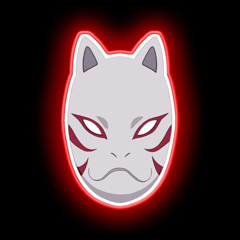 Japanese Fox Mask Neon Sign Bar Wall Decor - LED neon sign view 5