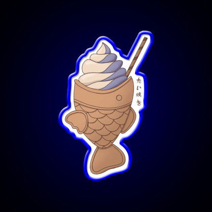 Japanese Ice Cream Taiyaki Snack Food Led Neon Sign Rgb Color - Shineneon