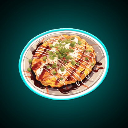 Japanese Okonomiyaki Pancake Snack Food Led Neon Sign Rgb Color - Shineneon