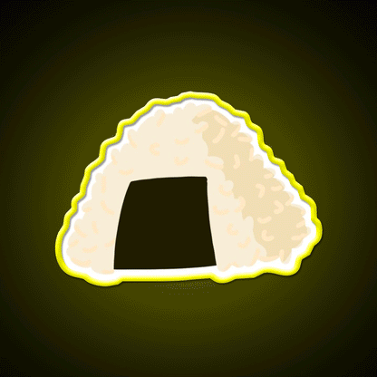 Japanese Onigiri Snack Food Led Neon Sign Rgb Color - Custom LED neon sign front view
