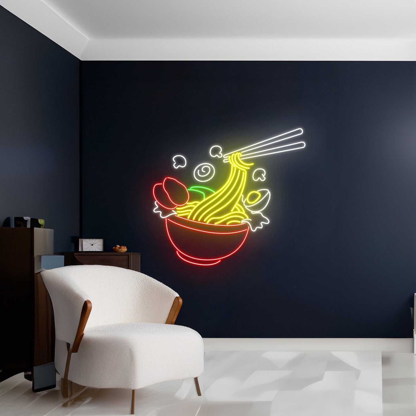 Japanese Ramen Noodles Led Sign Food Shop Store Room Wall Decor