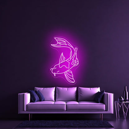 Japanese Single Koi Fish Personalized Japan Gaming Neon Sign For Sale - Shineneon