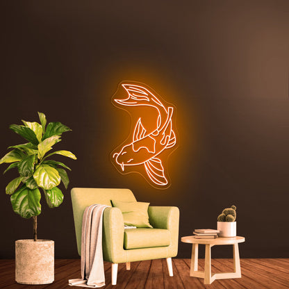 Japanese Single Koi Fish Personalized Japan Gaming Neon Sign For Sale - Shineneon