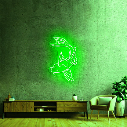 Japanese Single Koi Fish Personalized Japan Gaming Neon Sign For Sale