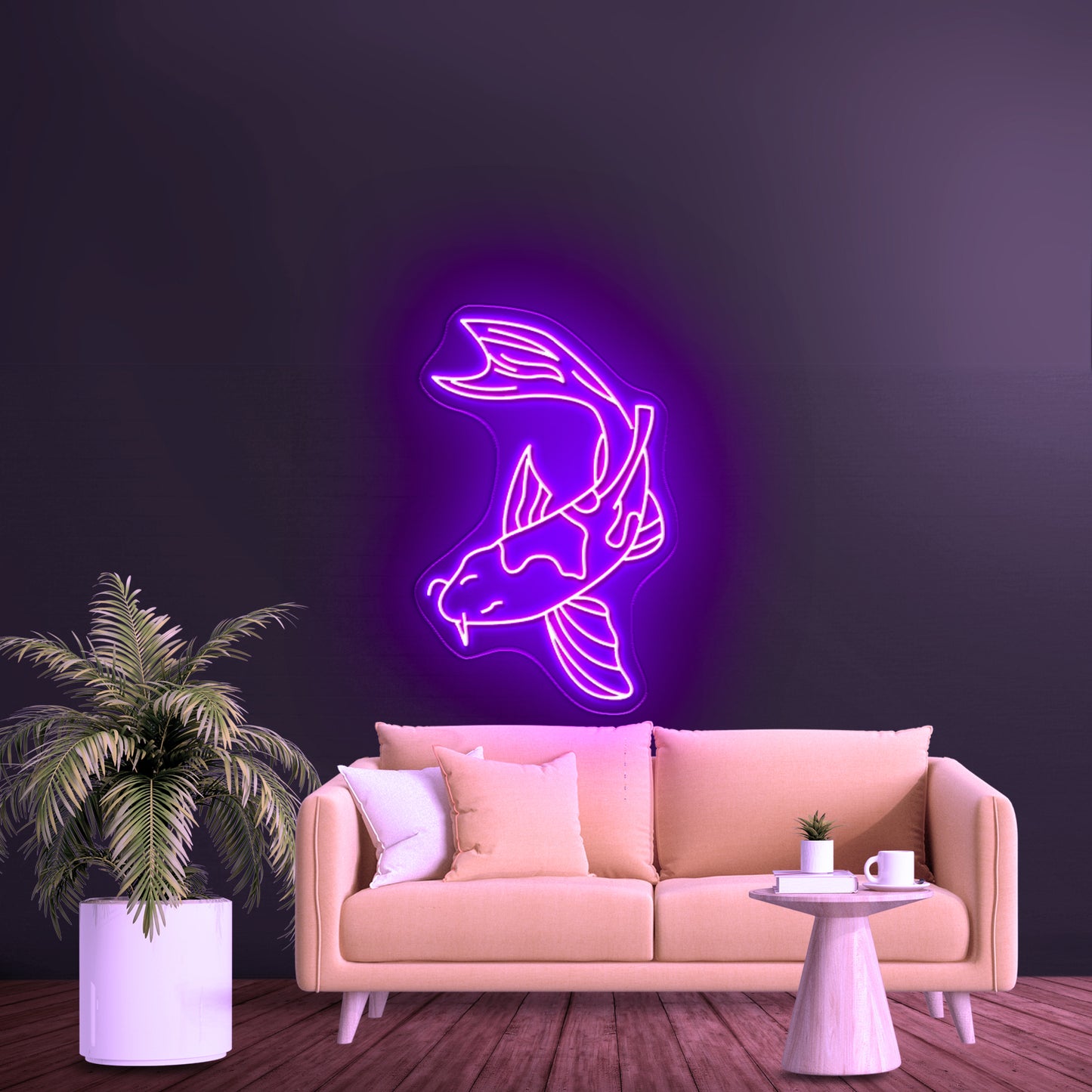 Japanese Single Koi Fish Personalized Japan Gaming Neon Sign For Sale