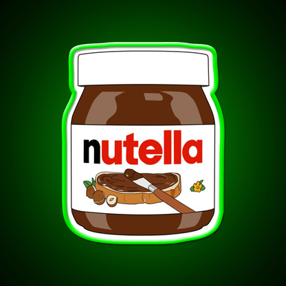 Jar Of Nutella Snack Food Led Neon Sign Rgb Color - Shineneon
