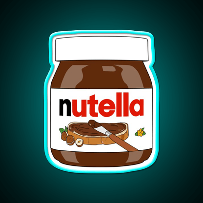Jar Of Nutella Snack Food Led Neon Sign Rgb Color - Shineneon