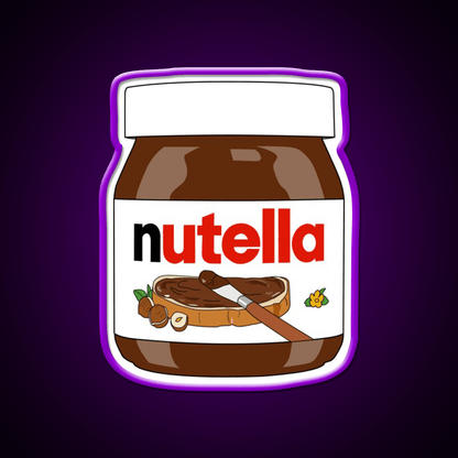 Jar Of Nutella Snack Food Led Neon Sign Rgb Color - Shineneon