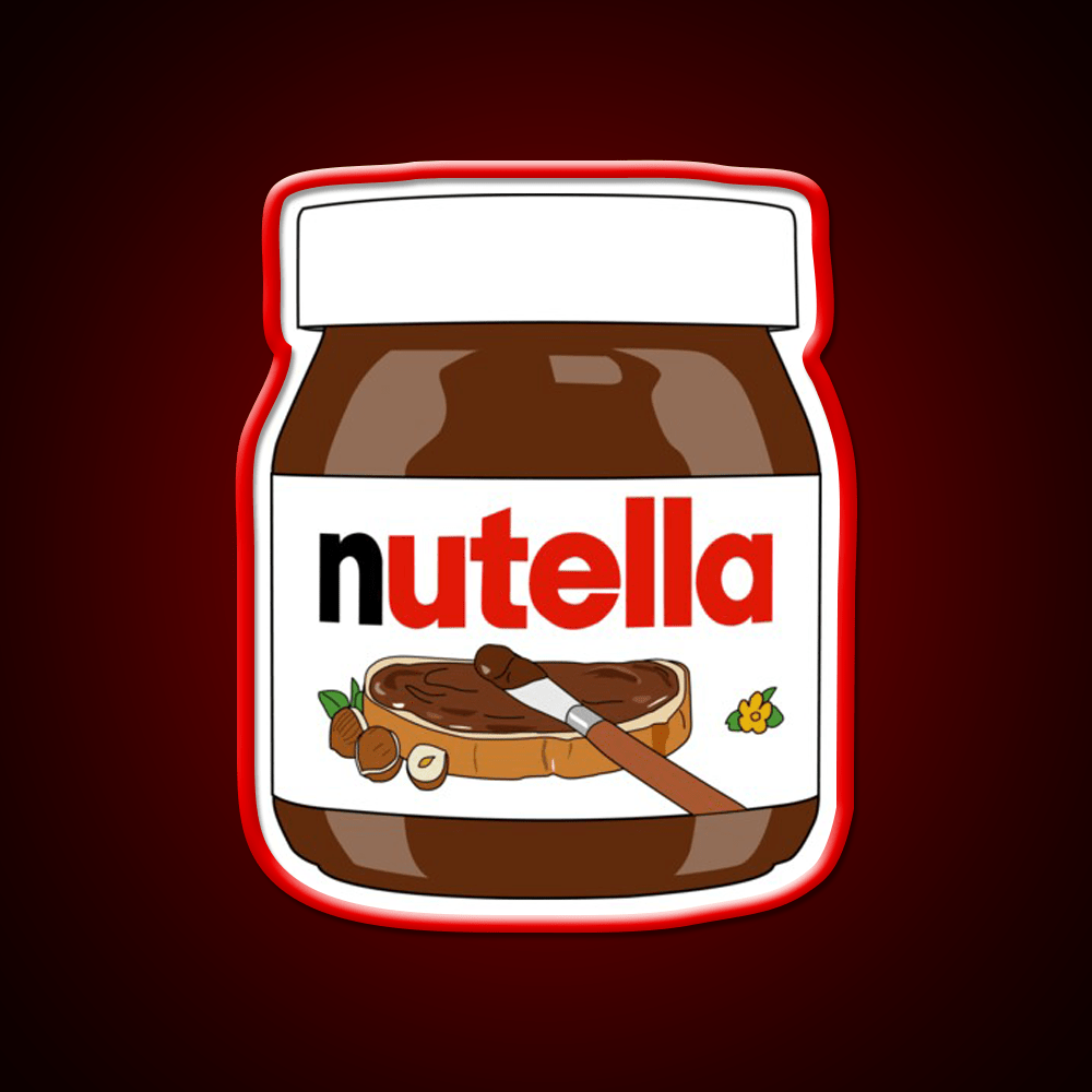 Jar Of Nutella Snack Food Led Neon Sign Rgb Color - Shineneon