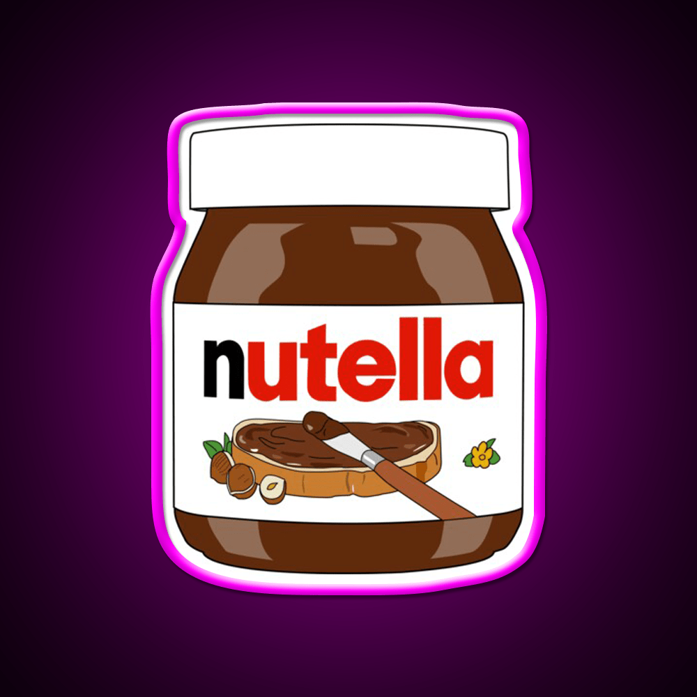 Jar Of Nutella Snack Food Led Neon Sign Rgb Color - Shineneon