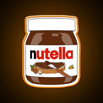 Jar Of Nutella Snack Food Led Neon Sign Rgb Color - Shineneon