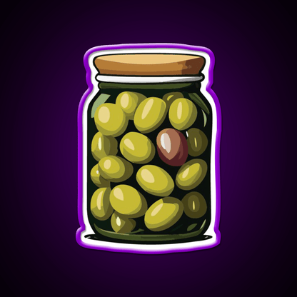 Jar Of Olives Snack Food Led Neon Sign Rgb Color - Shineneon
