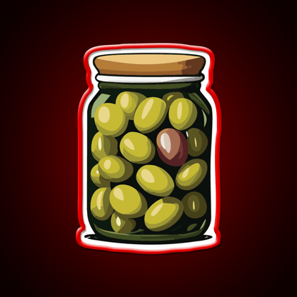 Jar Of Olives Snack Food Led Neon Sign Rgb Color - Shineneon