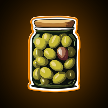 Jar Of Olives Snack Food Led Neon Sign Rgb Color - Shineneon