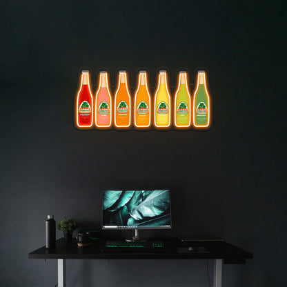 Jarritos Bottles Digital Artwork Room Lights Neon - LED neon sign view 6