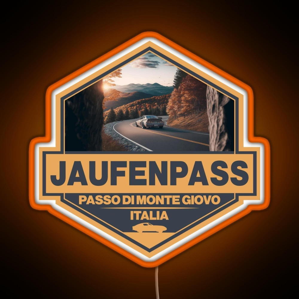 Jaufenpass Italy Travel Art Badge Rgb Neon Sign - LED neon sign view 6