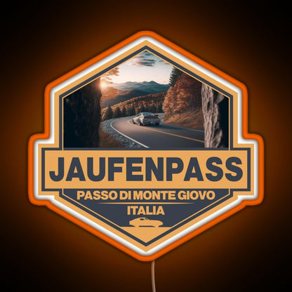 Jaufenpass Italy Travel Art Badge Rgb Neon Sign - LED neon sign view 6