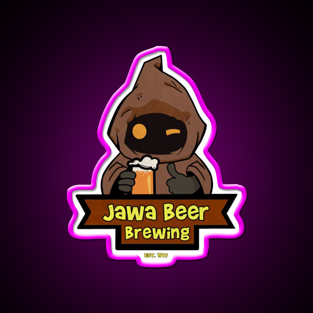 Jawa Beer Brewing Co Beer Bar Decor Led Neon Sign Rgb Color - Neon sign mounted on wall in room